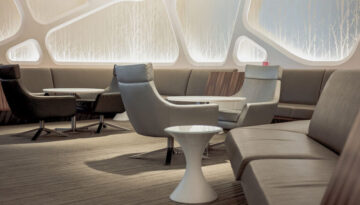 Modern futuristic lounge